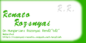renato rozsnyai business card